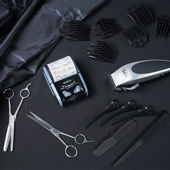 Barber station prepared for the days appointments